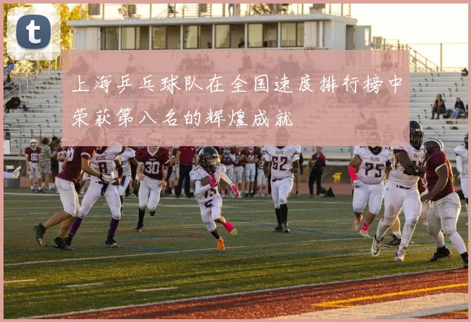 上海乒乓球队在全国速度排行榜中荣获第八名的辉煌成就